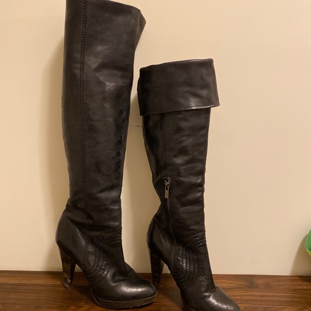 Black over the knee Frye boots 7.5